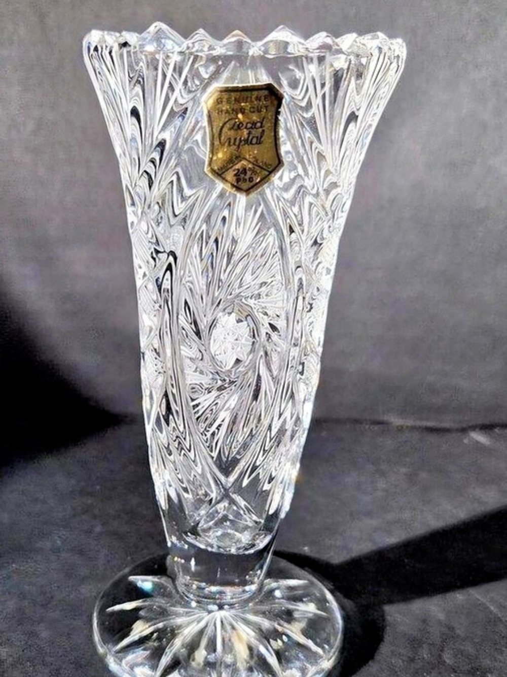 Imperial Crystal Cut Crystal Vase Clear